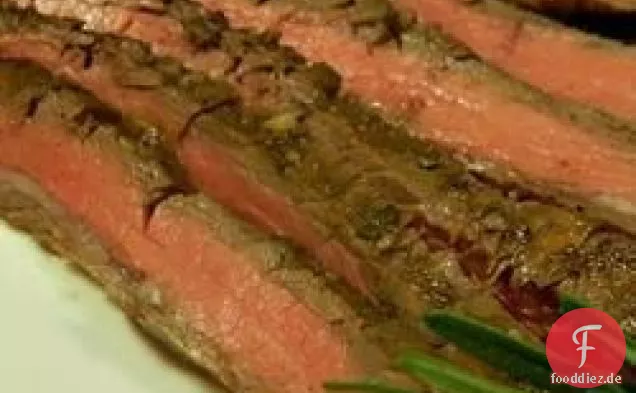 Gegrilltes Balsamico- und Soja-mariniertes Flankensteak