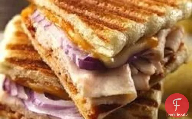 Gegrillter Truthahn und Käse Panini