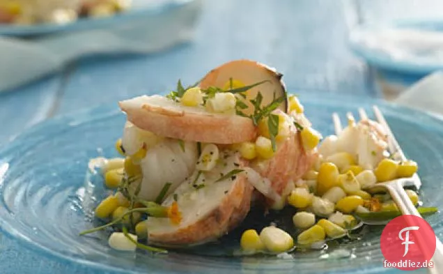 Hummer-Mais-Salat mit Estragon-Vinaigrette