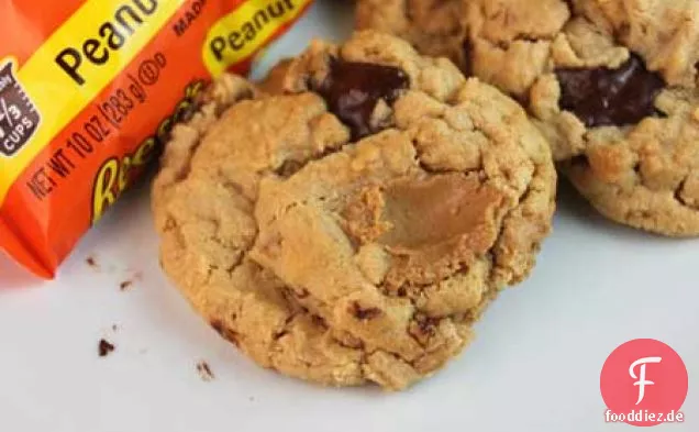 Erdnussbutter Chunk Cookies