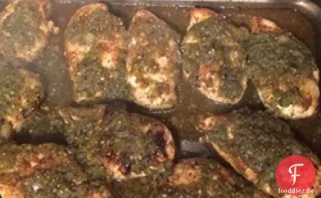 Gesundes mexikanisches Hühnchen backen
