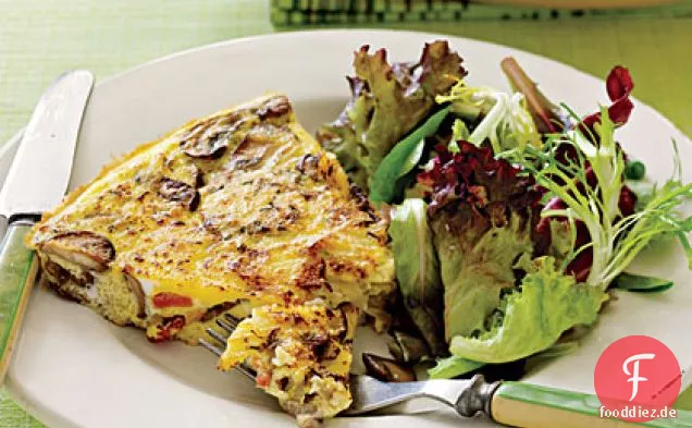 Pilz und Speck-Frittata