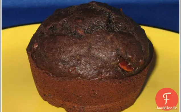 Eine Schüssel Schokolade Faser Muffins