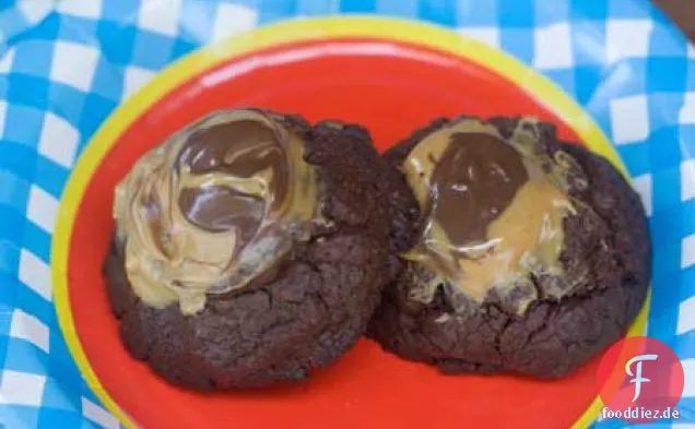 Schokolade Haselnuss Erdnuss Butter Lava Cookies