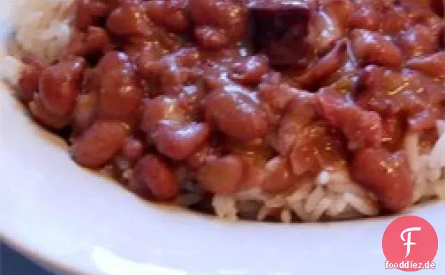 Authentische New Orleans Rote Bohnen und Reis