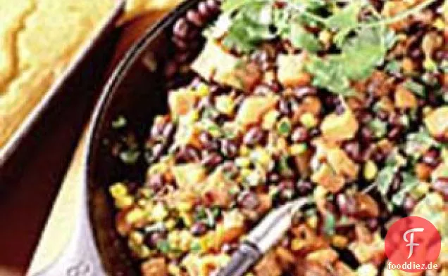 Süßkartoffel, Mais & Black Bean Hash