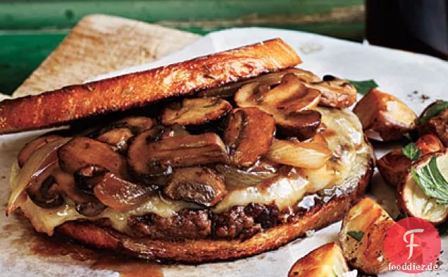 Mushroom und Provolone Patty Schmilzt
