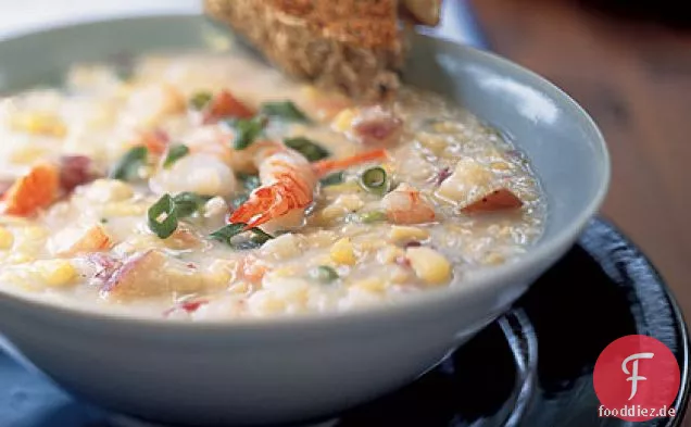 Garnelen-und-Mais-Chowder