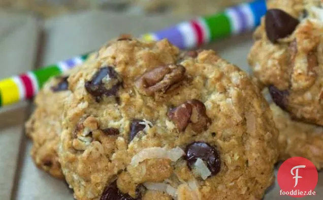 Kokosnuss Pudding Haferflocken Schokolade Chip Pecan Cookies