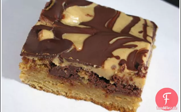 Marmorierte Erdnussbutter Brownies