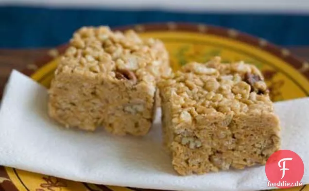 Peanut Butterscotch und geröstete Pecan Krispies