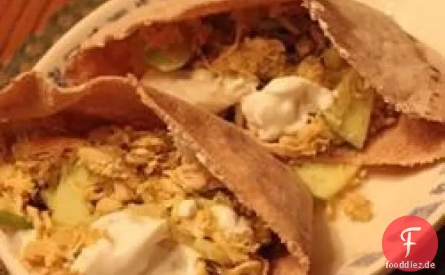 Apfel-Curry-Türkei Pita