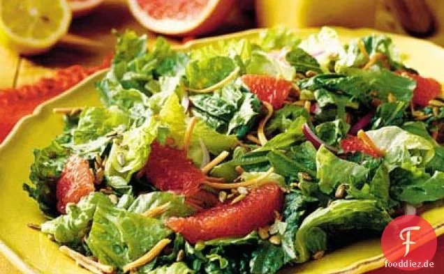 Salat mit Roter Grapefruit-Zitronen-Vinaigrette