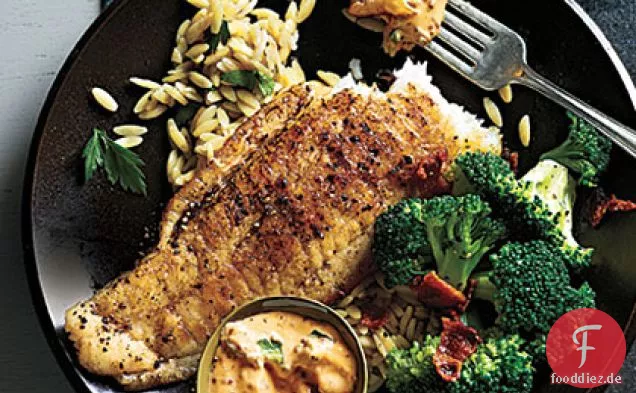 Gebratene Flunder und würzige Rémoulade
