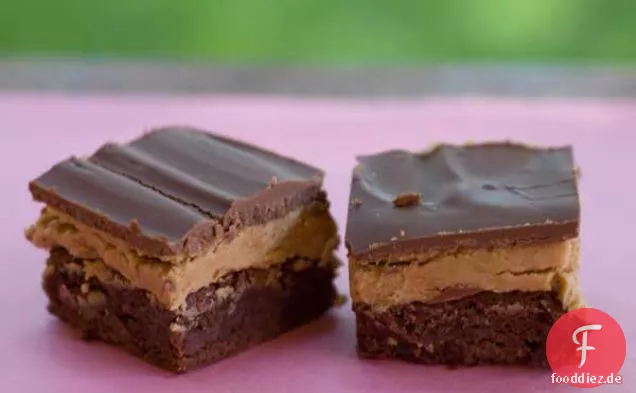 Erdnussbutter gekrönt Schokolade Brownies