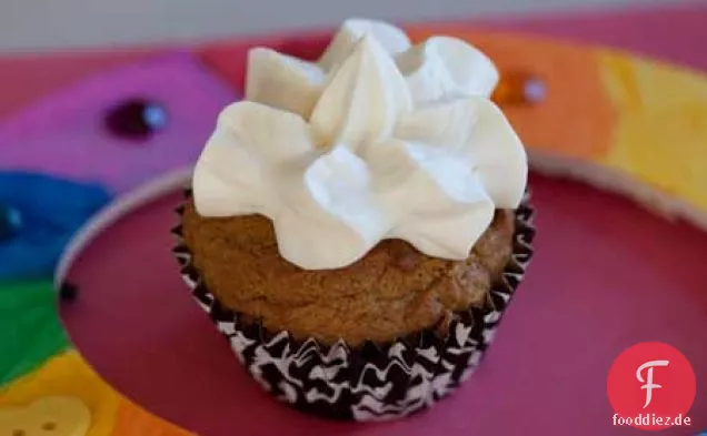 Kürbis-Cupcakes mit Pudding