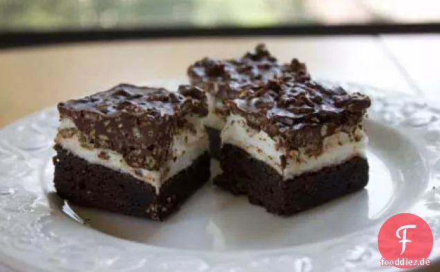 Marshmallow Krispy Gekrönt Brownies