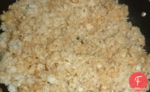 Geröstetem Knoblauch Teriyaki Gebratener Reis mit Huhn