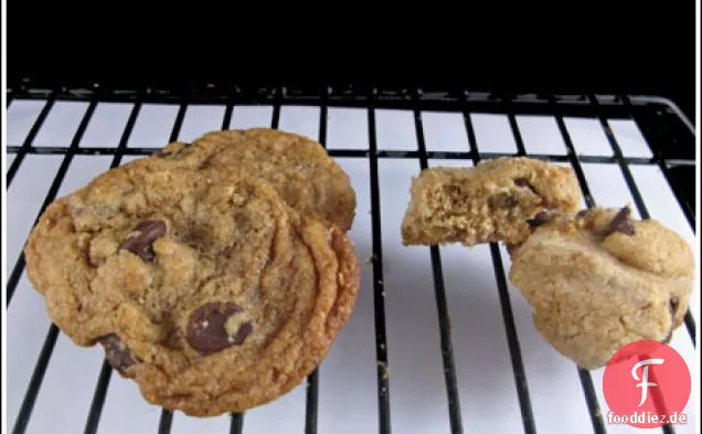Experimentelle vegane Vollkorn-Schokoladen-Chip-Kekse