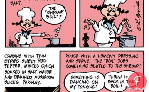 Die Cartoon-Küche: Garnelensalat
