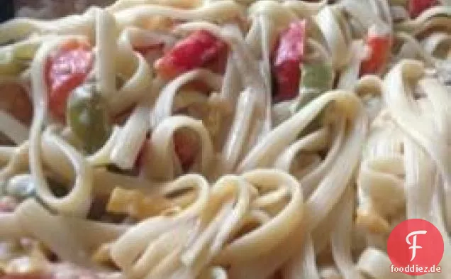 Fettuccine mit Paprika-Cayennepfeffer-Sauce