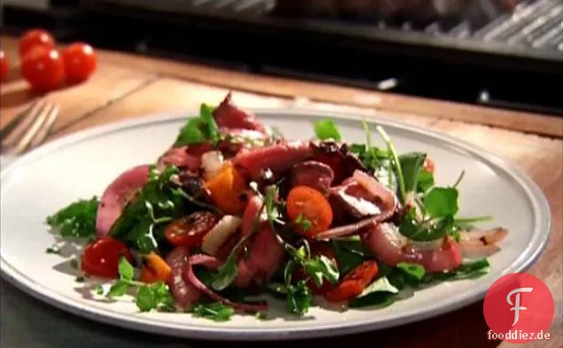 Paprika und Steaksalat