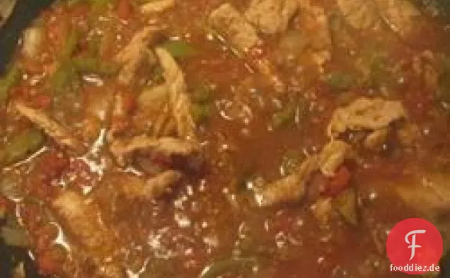 Schweinefilet mit Tomaten-Pfeffer-Sauce
