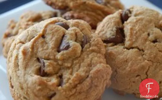 Zähe Erdnussbutter Schokolade Chip Cookies