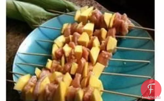 Mango Huhn Kabobs