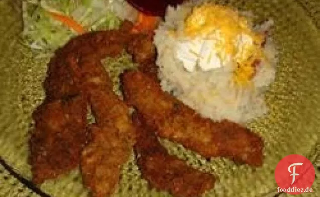 Huhn gebratenes Steak kubanischen Stil