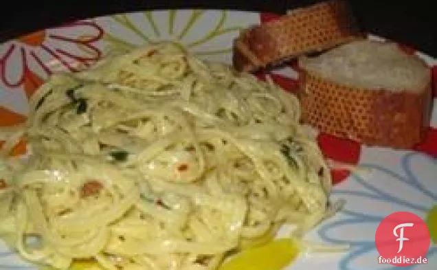 Cremige Linguini für Zwei