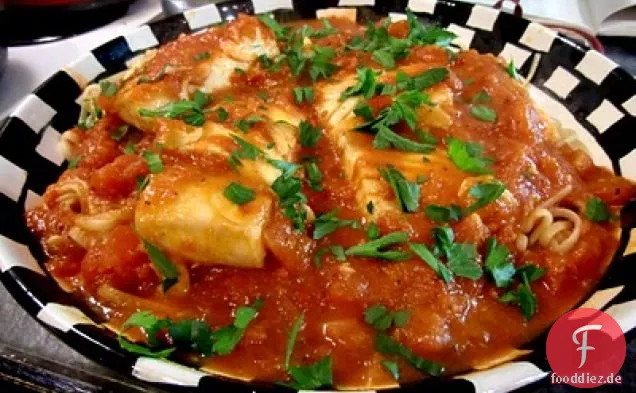 Sizilianischen Fisch & Linguine