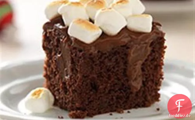 Gerösteter Marshmallow-Schokoladenpuddingkuchen