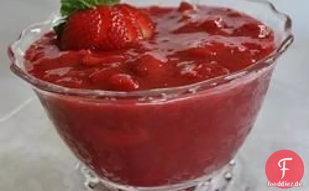 Erdbeer-Rhabarber-Sauce