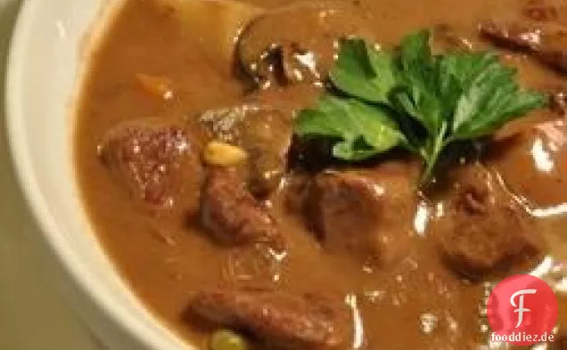 Slow Cooker Rindfleisch Runde Eintopf