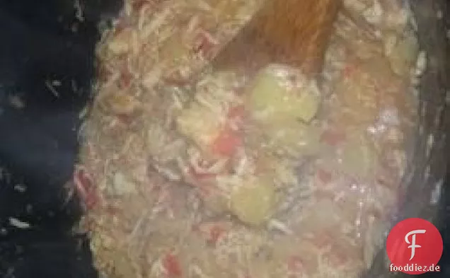 Süß-saures Huhn mit italienischem Dressing und Aprikosenmarmelade