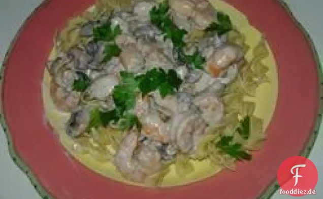 Garnelen & Jakobsmuschel Stroganoff