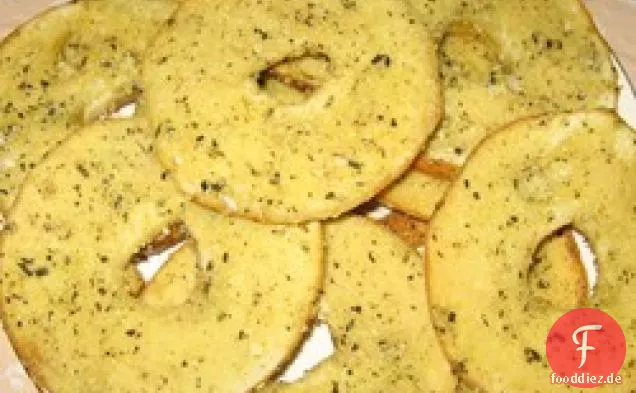 Salz und Knoblauch Bagel Chips