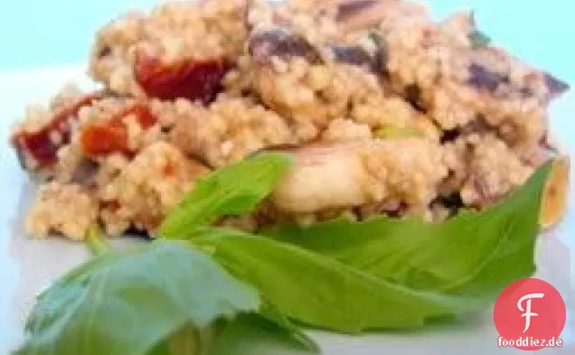 Couscous mit Pilzen und sonnengetrockneten Tomaten