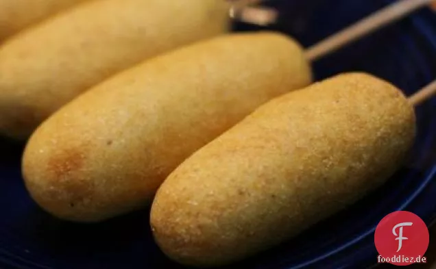 Gebackene vegane Corndogs