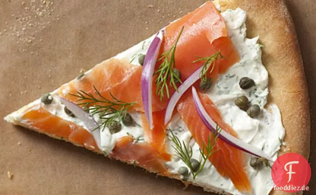 Geräucherter Lachs Pizza