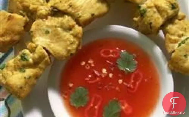 Thailändisches gegrilltes Hähnchen mit süßer Chili-Dip-Sauce