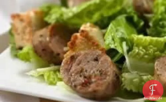 Gebratener Knoblauch Huhn Wurst Caesar Salat