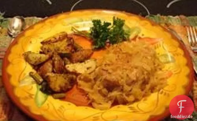 Schweinekoteletts und Sauerkraut