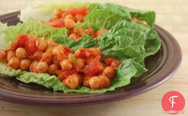 Salsa-Kichererbsen-Salat-Wraps