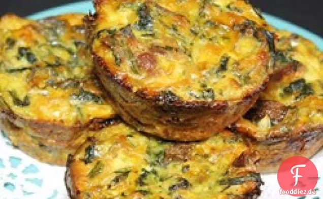 Spinat und Spaghetti Squash Quiche