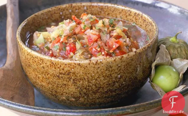 Geräucherte Tomaten-Tomatillo-Salsa