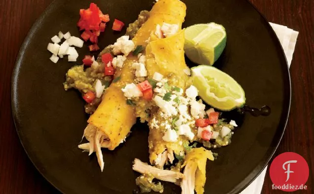 Huhn und Käse Enchiladas Verdes