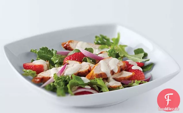 BBQ Chicken & frischer Erdbeersalat