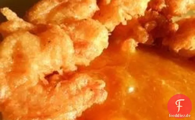 Cajun Garnelen mit spritziger Pfirsichsauce